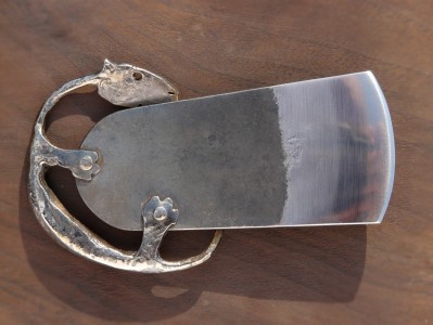 ulu : tout acier xc 75 ; étui cuir marron